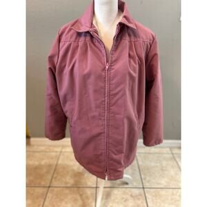 Blair Mauve Zip Front Jacket Faux Shearling Lined | Size M Barbie core